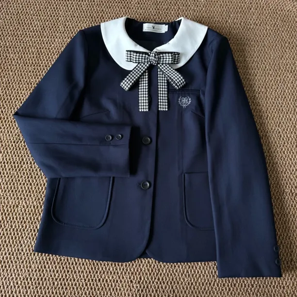 【昭和女子】兔斯基jk原创西服jk制服套装春秋圆领西装学院风日系绀