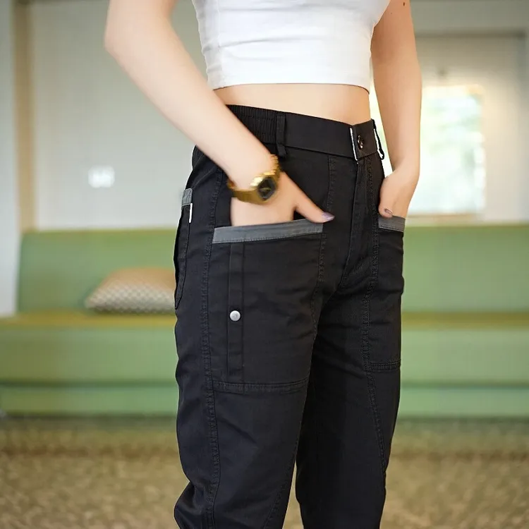 潮牌时尚四兜男士休闲裤秋冬季厚款直筒男裤百搭高端潮流长裤子男