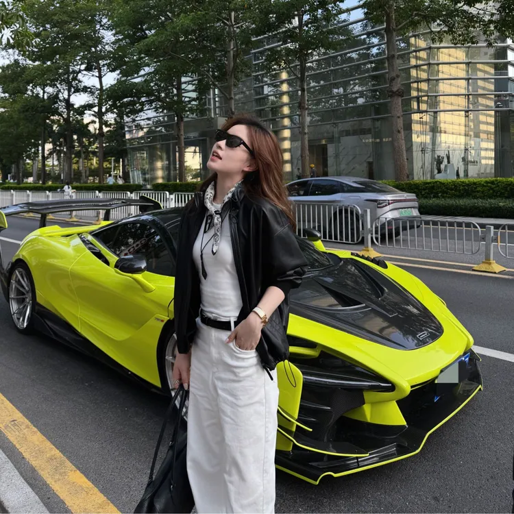 UTWU 小敏 「玛黑旅人」土耳其进口1oo绵羊皮超薄连袖皮衣UTAW1032