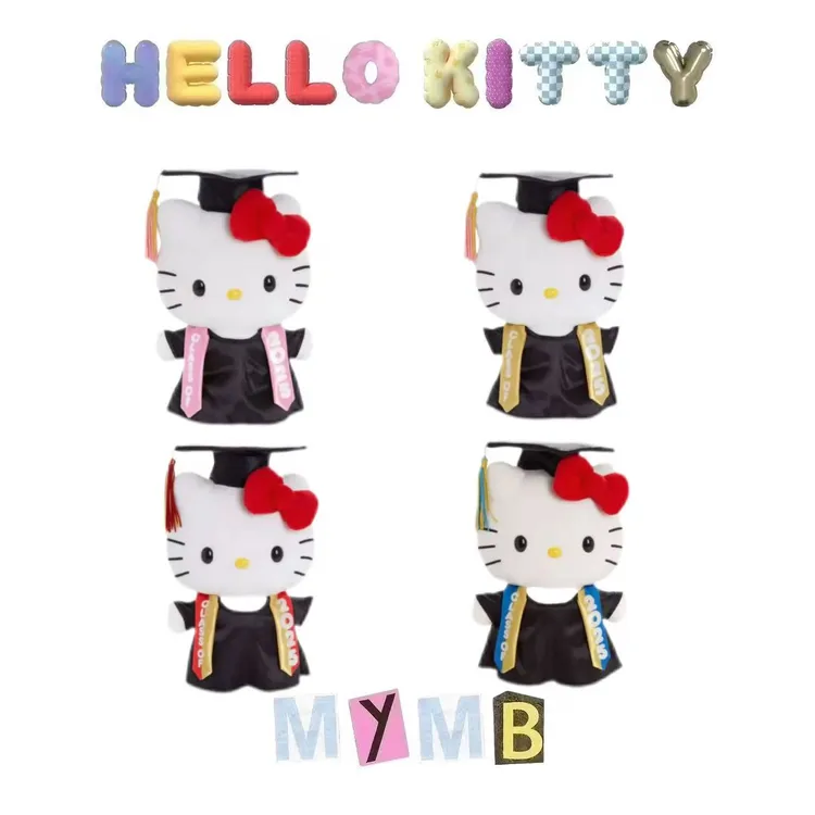 【美版正品】博士帽毕业季Kitty公仔