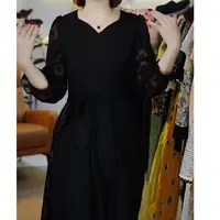 F639 显瘦气质洋气连衣裙时尚打底夏季宽松中长款长袖收腰裙子