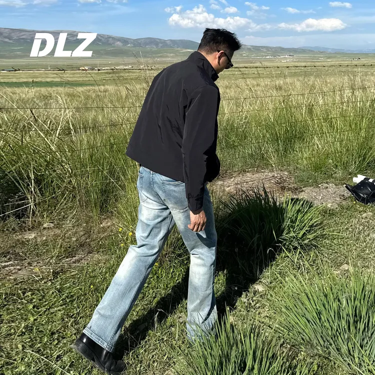 “黄石牛仔”水洗蓝牛弹力竹节美式复古牛仔裤