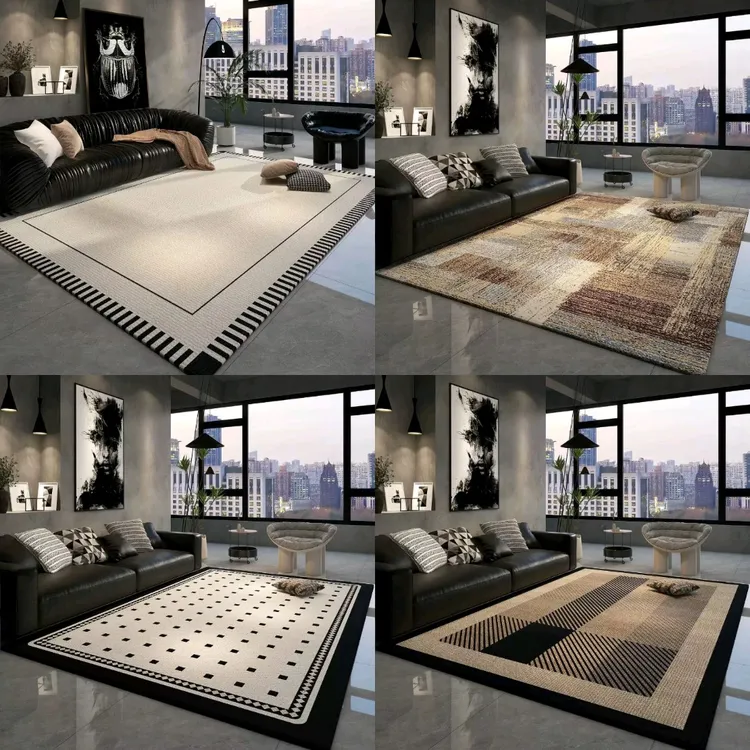 家用地毯客厅轻奢现代简约风耐脏免打理高级加厚防滑地毯入户门垫