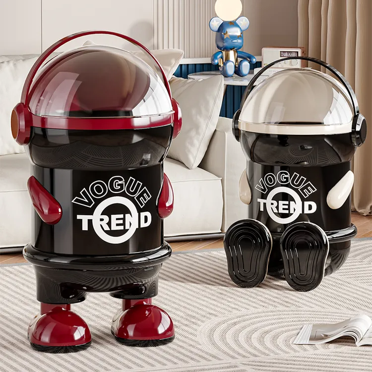 太空小子复古垃圾桶家用高档带盖创意客厅卫生间大号高颜值收纳桶