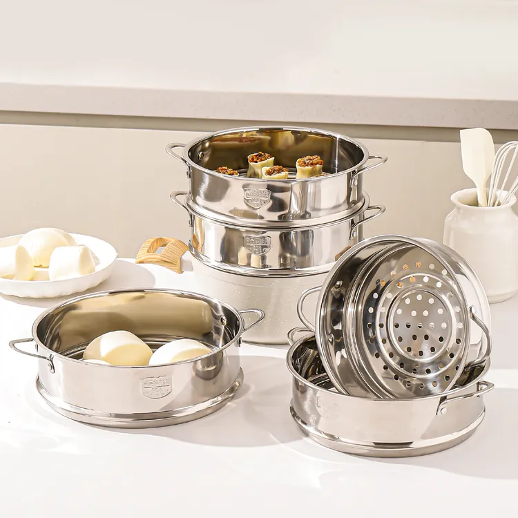 川岛屋不锈钢蒸笼蒸屉蒸架16/20cm家用小号蒸格蒸包子蒸饺子神器