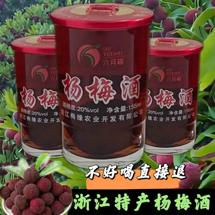 正宗仙居杨梅酒农家自酿梅子酒果酒100%纯杨梅泡酒适合女生微醺酒