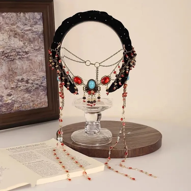 西洲公主发箍异域风情复古发饰民族风宽边手工东宫小枫同款头饰女