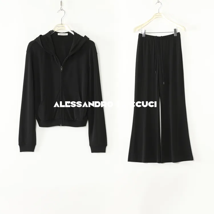 AP洛哥51197KC/51142WT【小冰箱/套装】时尚松紧微喇长裤/拉链衫