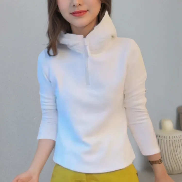 【加绒帽衫】2025秋冬新款加绒帽衫拼接半拉链卫衣LK2507420