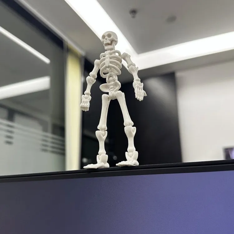 骷髅人偶关节可动机甲拼装积木立体模型摆件玩具手办人仔整蛊摆件