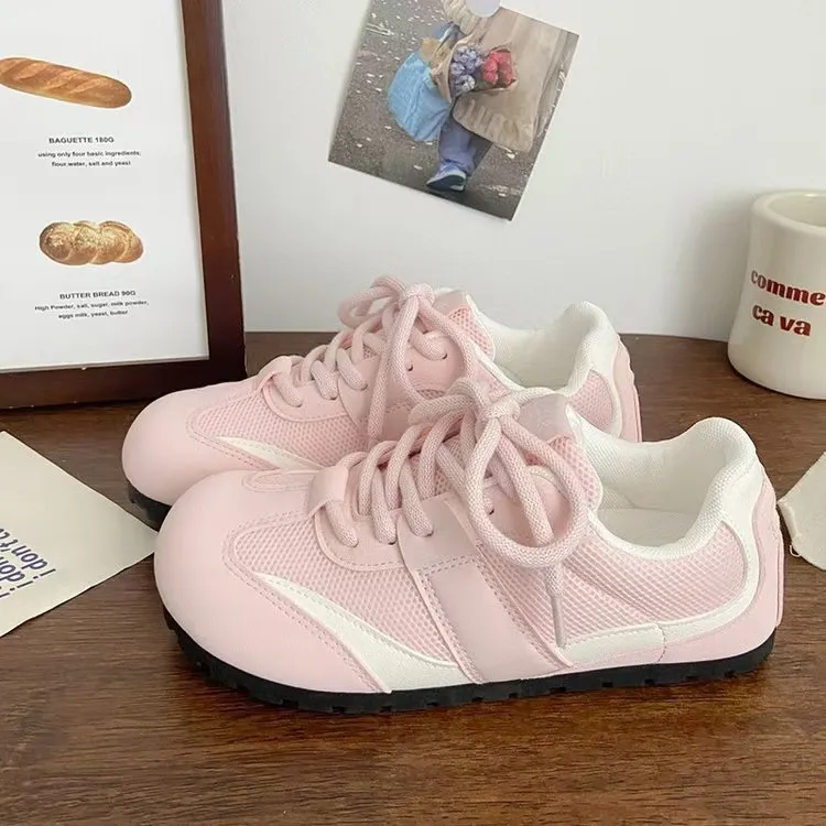 【BC传媒专属】超轻小白鞋女配裙子秋季泡芙百搭复古透气平底单鞋