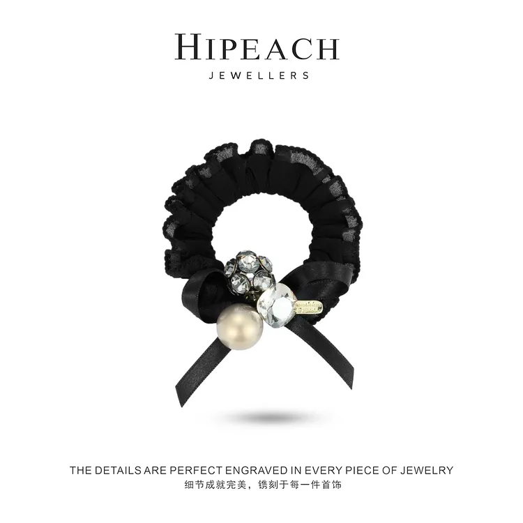 韩系芭蕾珠珠灯球面膜发圈083-003