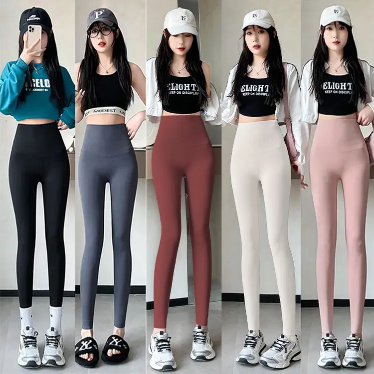 2025新款秋季黑金九分蜂窝芭比裤外穿打底裤高腰收腹显瘦瑜伽裤女