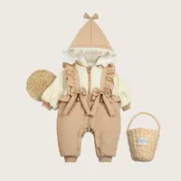 哈衣冬季幼儿爬服公主韩版秋冬洋气拉链A类长爬女