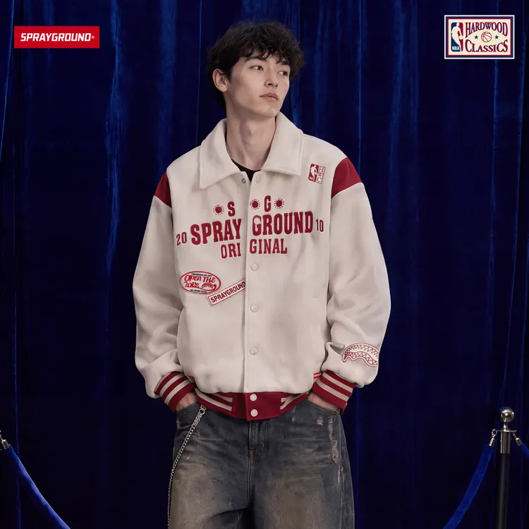 SPRAYGROUND I NBA HWC联名系列鲨鱼嘴夹克复古美式JM NE231136