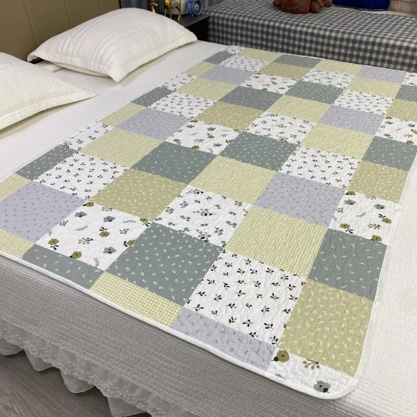 纯棉绗缝床盖夹棉隔脏垫防油防汗学生宿舍可机洗榻榻米飘窗防滑X