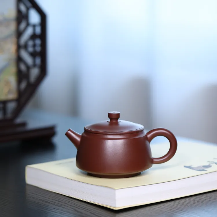 宜兴正宗紫砂壶泡茶壶深井优质紫泥大口金钟壶全手工球孔茶具200C