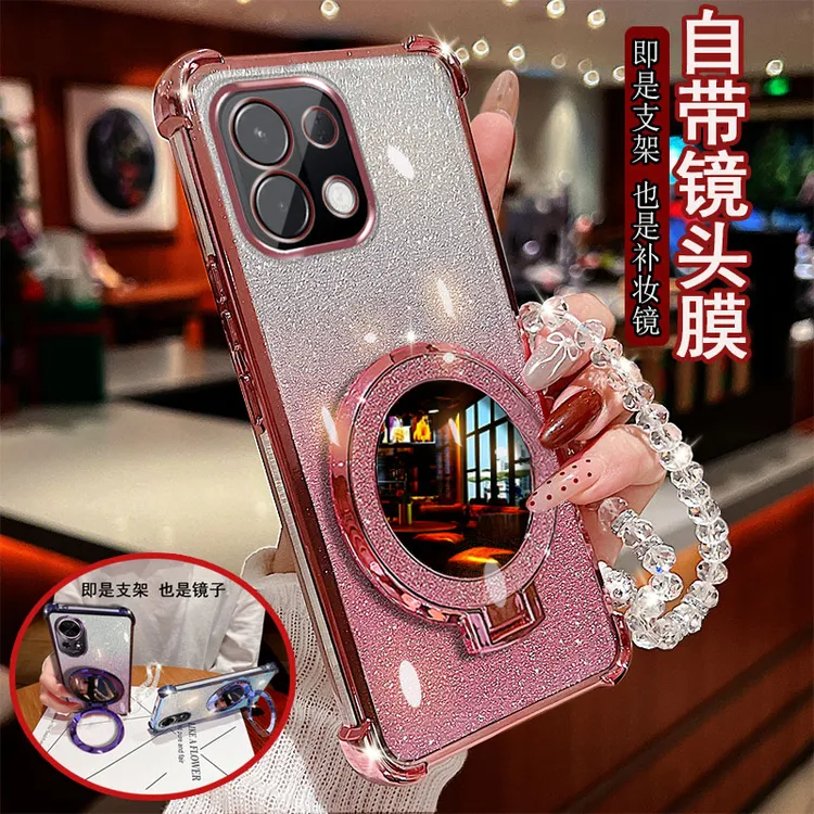 OPPO K13Turbo手机壳PLM110镜头全包边气囊圆形镜子支架防摔套