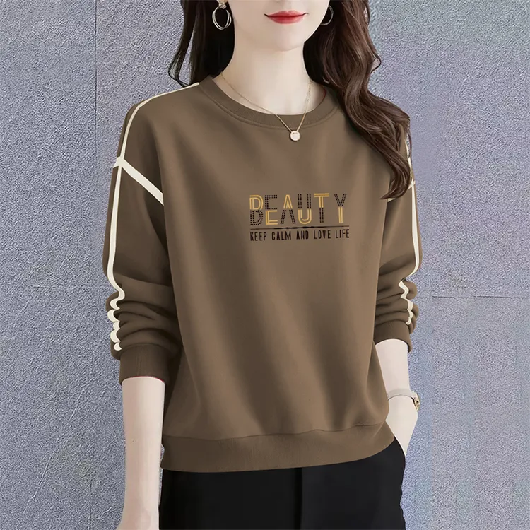 春秋冬新款卫衣女韩版宽松显瘦洋气百搭圆领休闲长袖女士上衣外穿