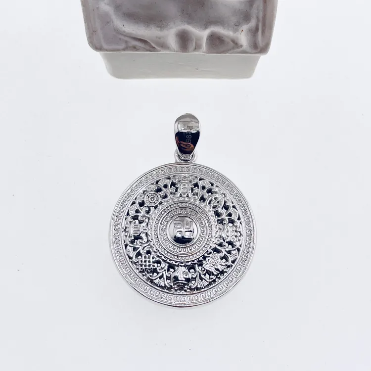 铂金Pt950八宝罗盘吊坠9.03克 (卡21mm)