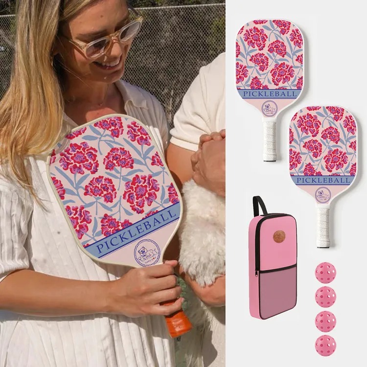 玻纤匹克球拍双拍1包4球套装