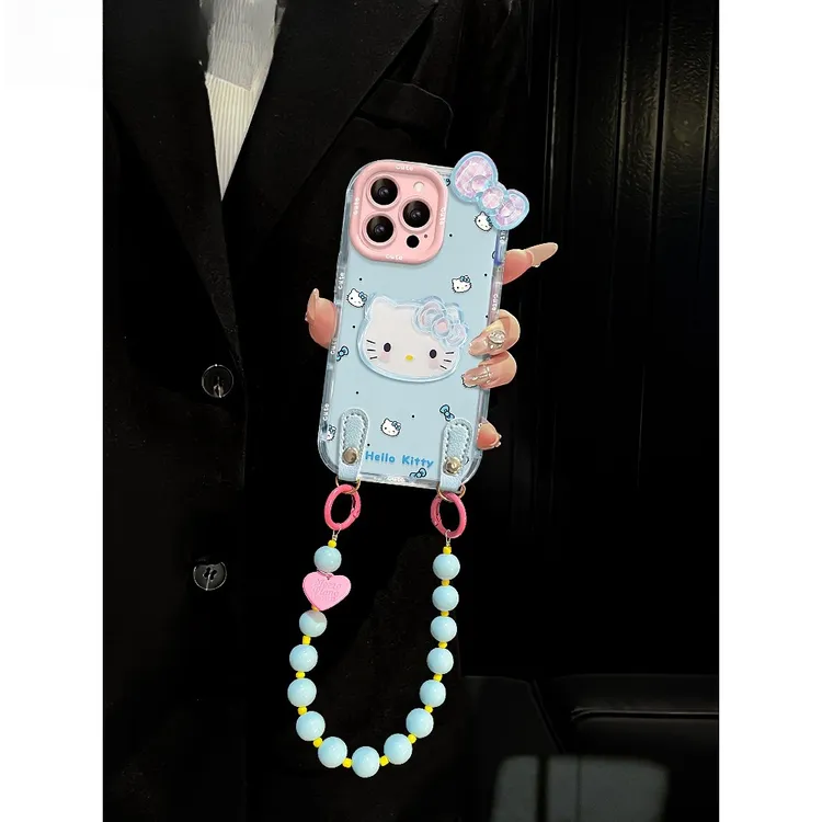 适用三色kt猫于苹果16promax果冻奶油肤感手机壳华为oppovivo小米