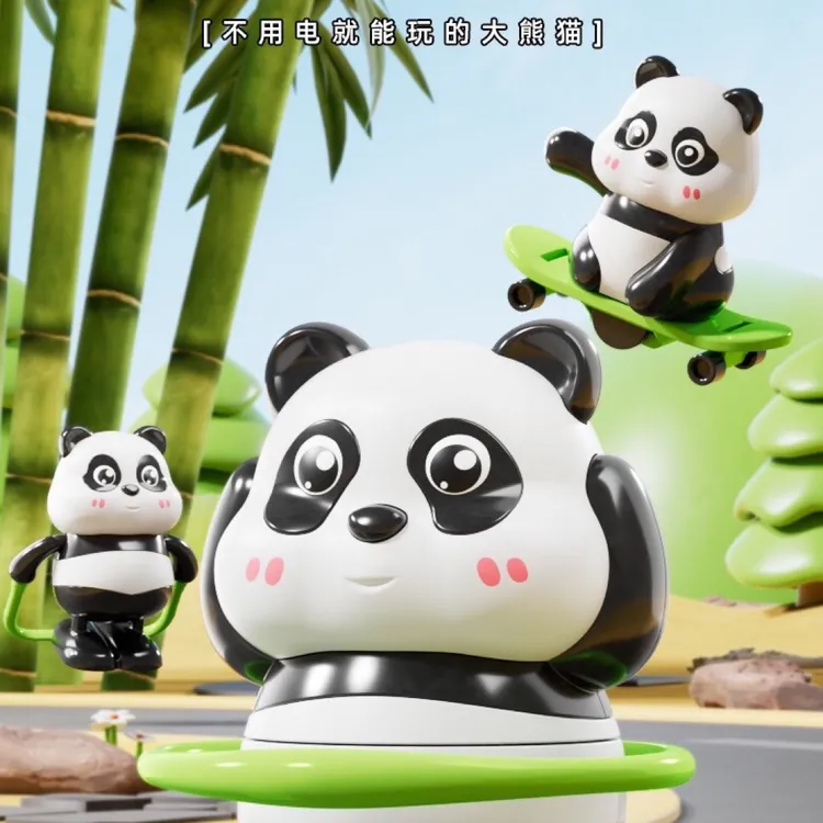熊猫儿童系列父亲节发条玩具熊猫玩具卡通熊猫生日礼物小熊猫