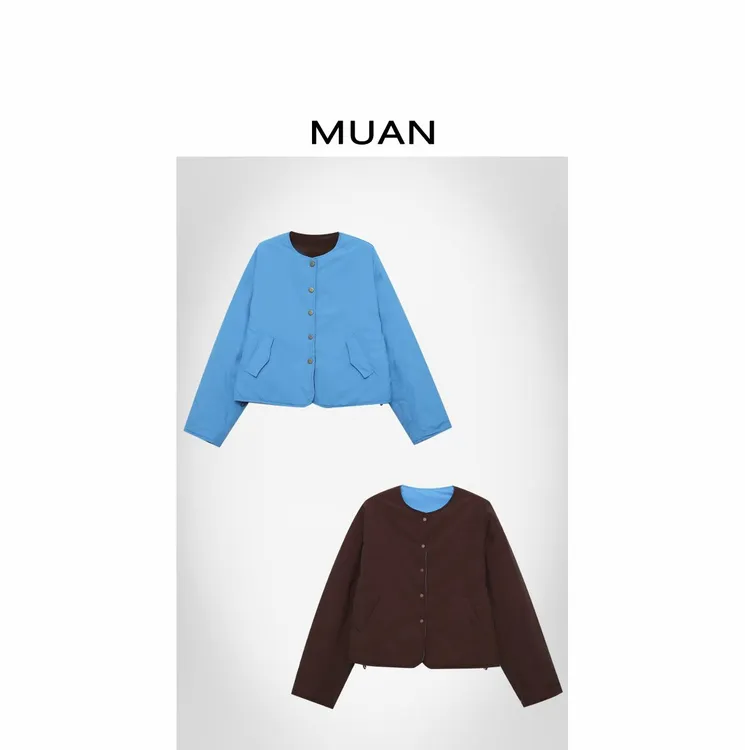 木岸MUAN：《阿克苏棉服》定制AB两面穿复古宽松外套女D-DG3-6829