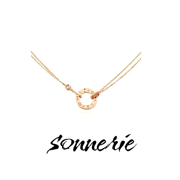 合金合成锆石项链 镀K金小众首饰小众饰品首饰女款ins小饰品首饰