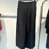 【江长卿】国风浮光锦龟裂纹松紧腰阔腿裤女D691