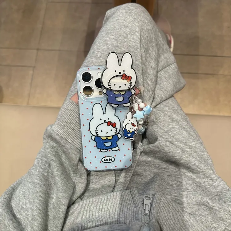 米菲凯蒂适用苹果iphone小米15promax防摔vivo华为oppo手机壳女