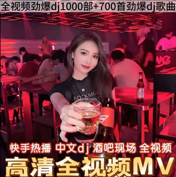 2025款DJ车载U盘经典慢摇视频酒吧美女车载音乐通用车型