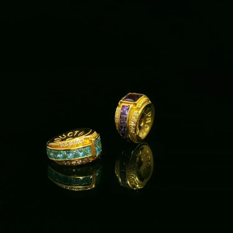 金色镶嵌方糖好运DIY配件隔珠百搭卡环时尚气质百搭精致搭配手串