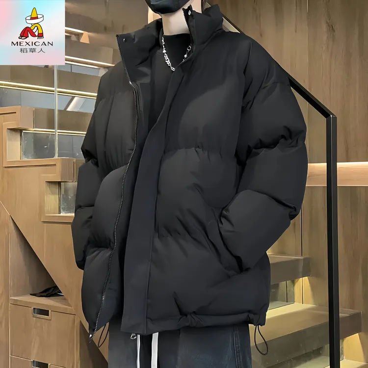 Mexican/稻草人冬季男士加厚休闲百搭棉袄宽松立领棉服保暖外套潮