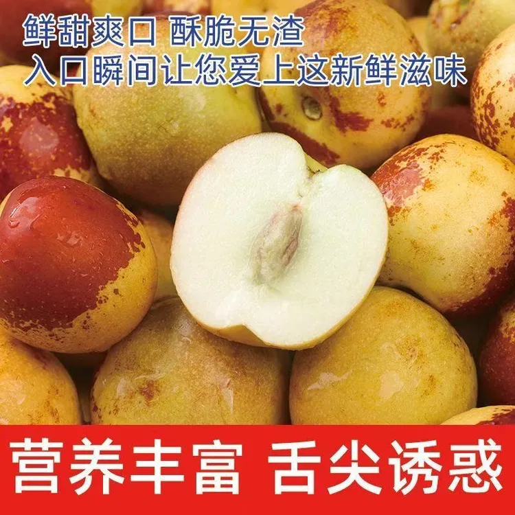 正宗冬枣新鲜当季水果甜脆枣子甜脆现摘整箱5斤