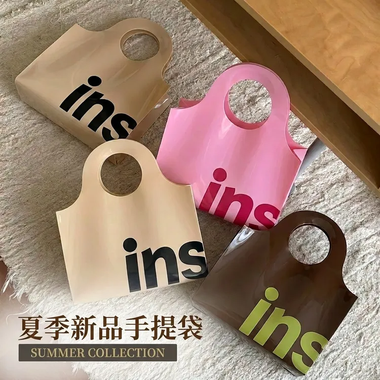 圆口ins加厚服装店手提袋塑料袋时尚礼品袋饰品袋网红衣服包装袋商品图