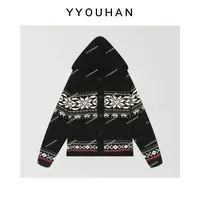 YYOUHAN 2025秋冬【森里画报】极简显瘦百搭连帽针织开衫 2509C5976