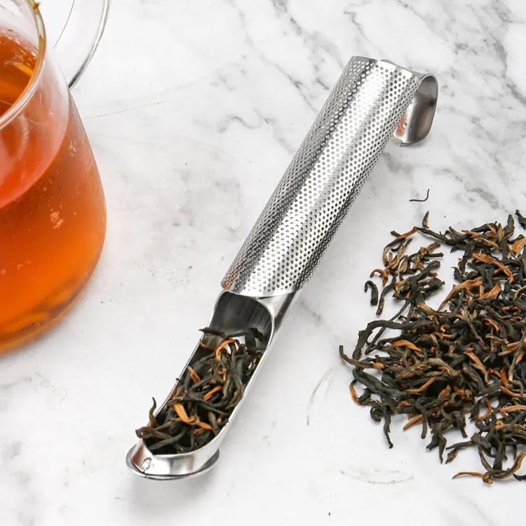 烟斗形可推拉手柄泡茶器茶具不锈钢杯挂式滤茶器创意简约其他茶具商品图