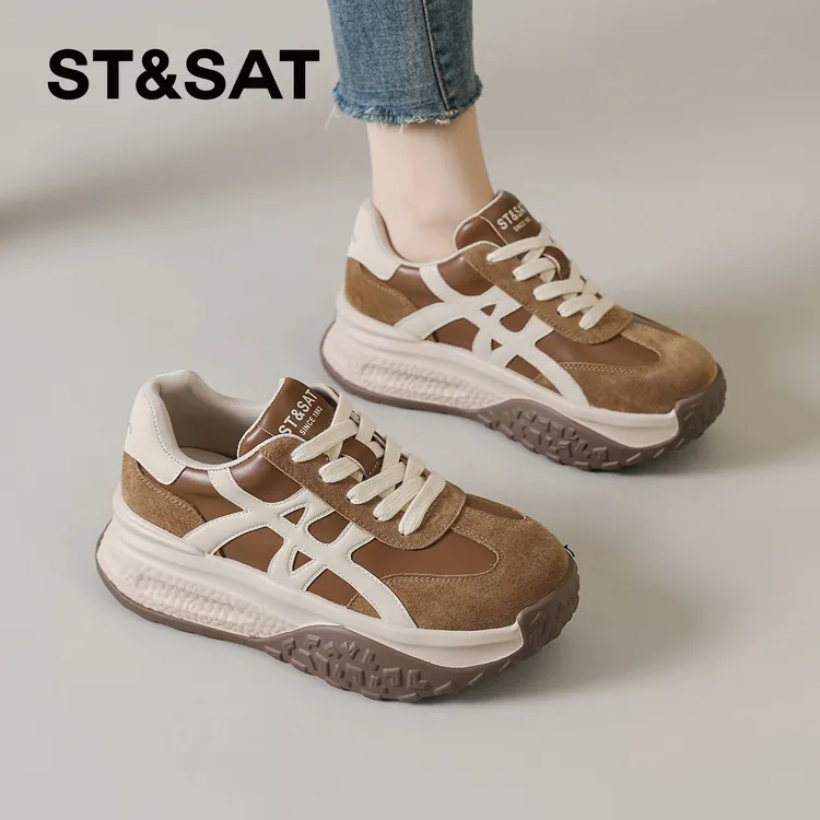 星期六复古阿甘鞋子女ins潮牌女款2025秋季百搭德训鞋休闲运动鞋