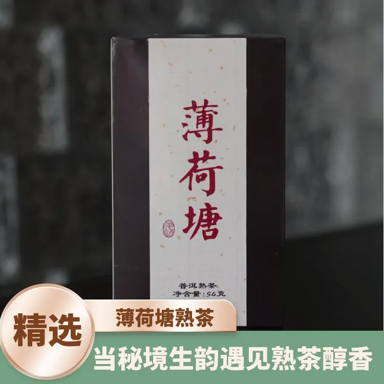 Bo yu/泊语2024年【薄荷塘熟茶】传统工艺普洱熟茶龙珠54g瓮藏2年