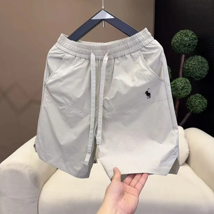 2025年夏季男士速干透气五分裤打孔休闲百搭简约刺绣短裤8888-16