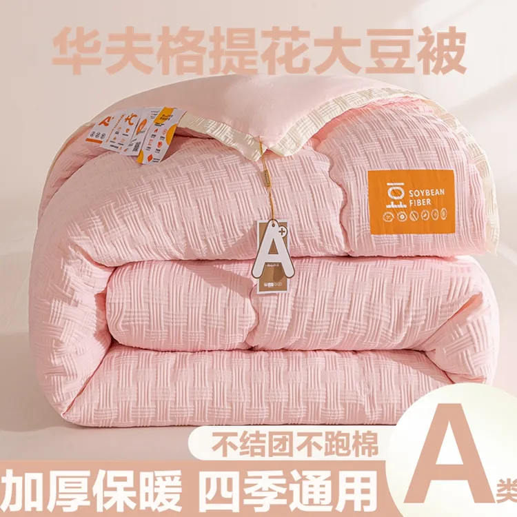 华夫格A冬被被子春秋被单人学生宿舍家用加厚保暖被褥双人被芯