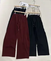8801-3482 显瘦ins百搭卫裤宽松直筒阔腿休闲裤