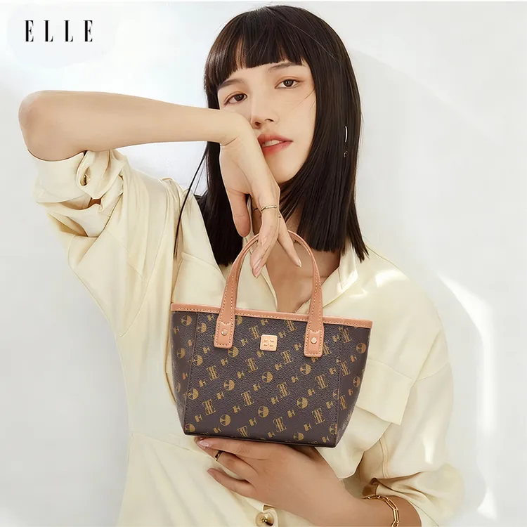 ELLE25新款爆款【视频同款】女士单肩斜挎包高质量菜篮子包通勤包