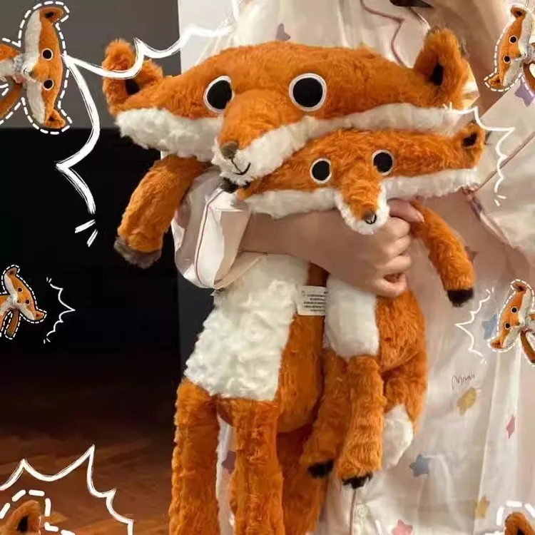 小狐狸玩偶德瓦狐狸毛绒玩具公仔奔跑狐狸搞怪玩偶超软抱枕送女生