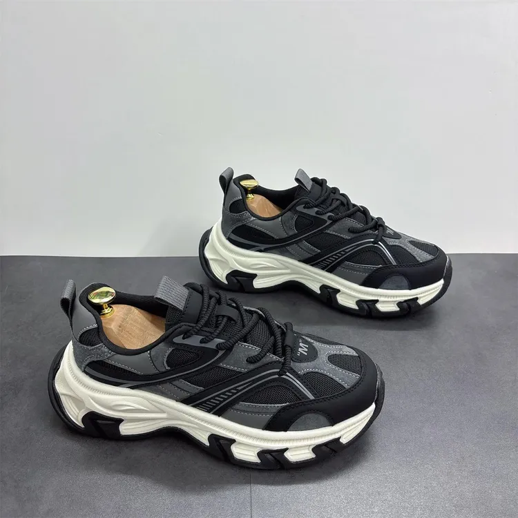 老爹鞋男2025秋季新款百搭潮鞋潮流厚底增高休闲鞋男士阿甘运动鞋