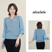 [alicelulu]高智感利落气质套头毛针织衫时髦百搭S2144810V