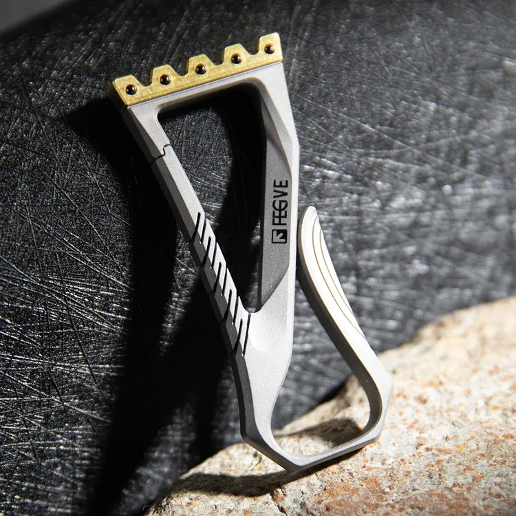 钛镶铜钥匙扣全钛华为理想小鹏汽车钥匙圈挂配件高档男女士礼品