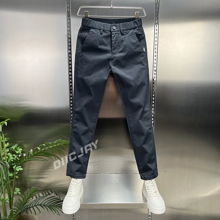 【高端】高端休闲裤男装2025秋冬季新款韩版百搭修身潮流直筒长裤子