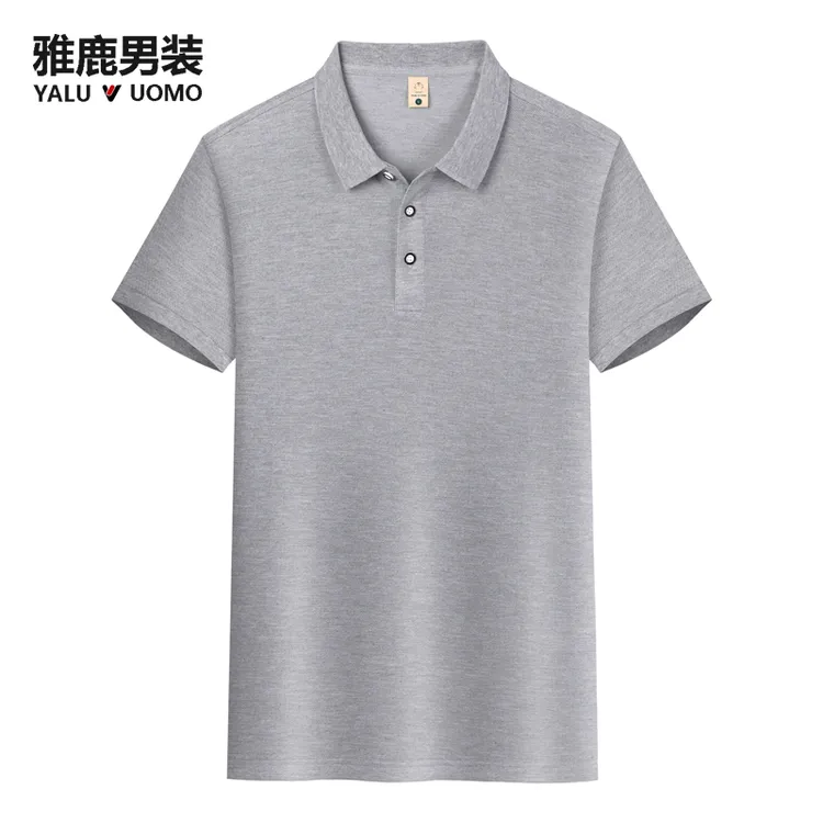 雅鹿男装-11001夏季短袖Polo衫透气休闲翻领T恤休闲半袖简约透气